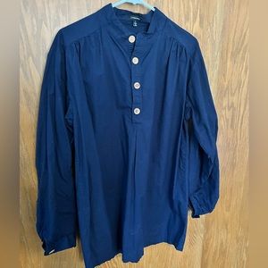 J. Peterman band collar shirt